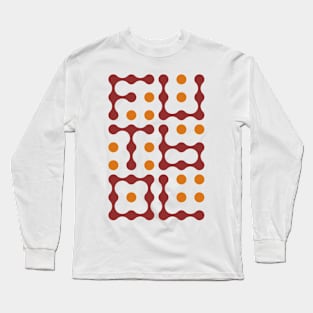 Futbol Metaballs Typography (Red Orange) Long Sleeve T-Shirt